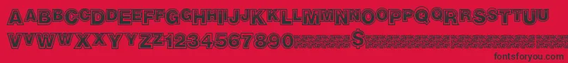 Realtrap Font – Black Fonts on Red Background