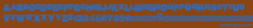 Realtrap Font – Blue Fonts on Brown Background