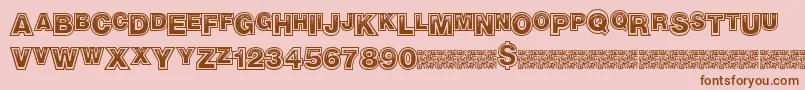 Realtrap Font – Brown Fonts on Pink Background