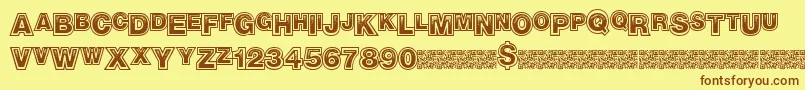 Realtrap Font – Brown Fonts on Yellow Background