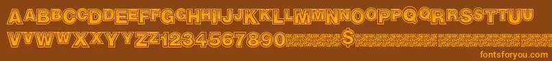Realtrap Font – Orange Fonts on Brown Background