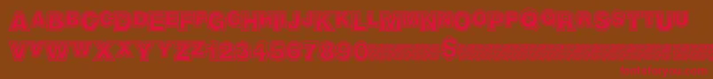 Realtrap Font – Red Fonts on Brown Background
