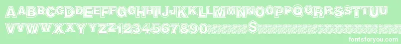 フォントRealtrap – 緑の背景に白い文字