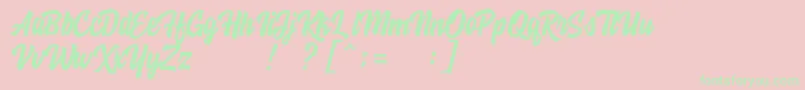 HoodsonFreeFont Font – Green Fonts on Pink Background