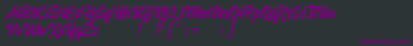 HoodsonFreeFont Font – Purple Fonts on Black Background