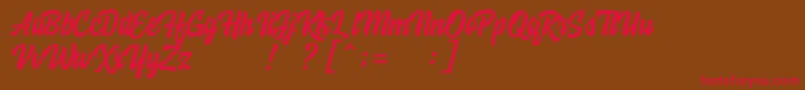 HoodsonFreeFont Font – Red Fonts on Brown Background