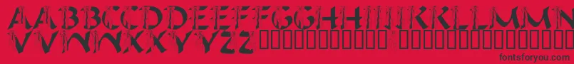 LmsIHopeYouDance Font – Black Fonts on Red Background