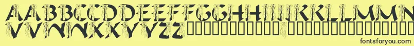 LmsIHopeYouDance Font – Black Fonts on Yellow Background