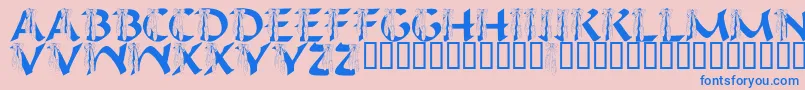 fuente LmsIHopeYouDance – Fuentes Azules Sobre Fondo Rosa