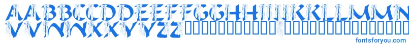 LmsIHopeYouDance Font – Blue Fonts on White Background