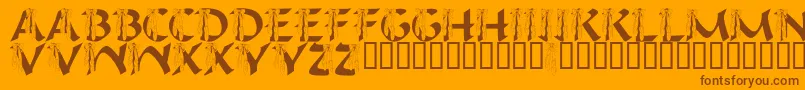 fuente LmsIHopeYouDance – Fuentes Marrones Sobre Fondo Naranja