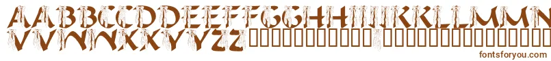 LmsIHopeYouDance-fontti – ruskeat fontit valkoisella taustalla