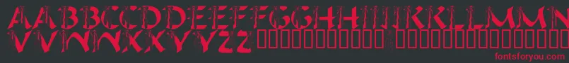 LmsIHopeYouDance Font – Red Fonts on Black Background