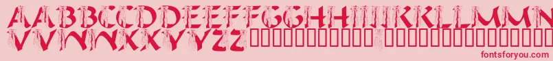 フォントLmsIHopeYouDance – ピンクの背景に赤い文字