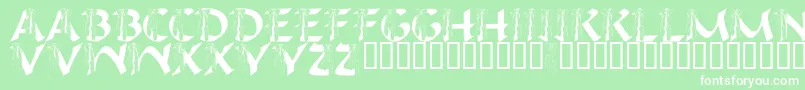 Fonte LmsIHopeYouDance – fontes brancas em um fundo verde