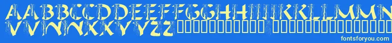 LmsIHopeYouDance Font – Yellow Fonts on Blue Background