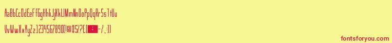 フォントSeeYouAtTheMovies – 赤い文字の黄色い背景