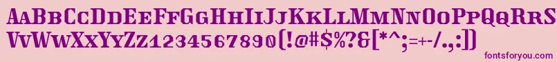 Traktoretka Font – Purple Fonts on Pink Background