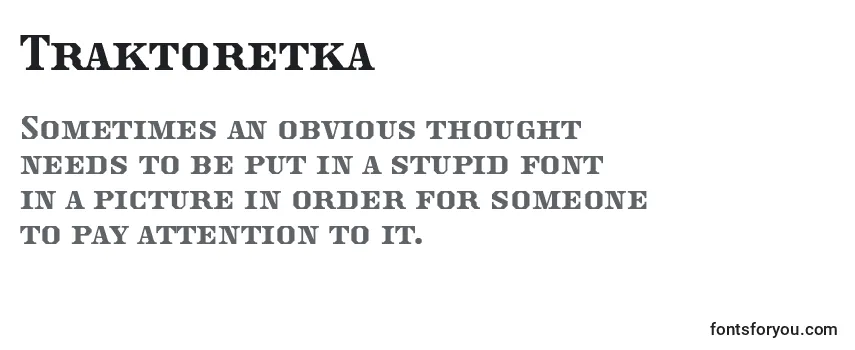 Review of the Traktoretka Font