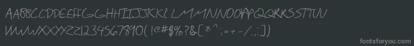 Шрифт SfScribbledSansSc – серые шрифты на чёрном фоне