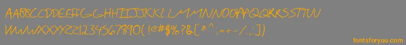 SfScribbledSansSc Font – Orange Fonts on Gray Background