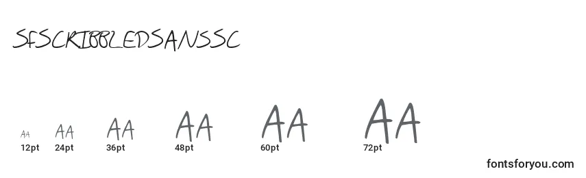 Размеры шрифта SfScribbledSansSc