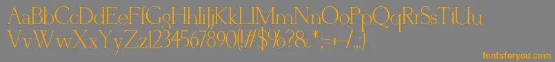 DeriviaRegular Font – Orange Fonts on Gray Background