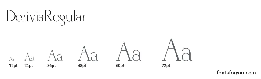 Размеры шрифта DeriviaRegular