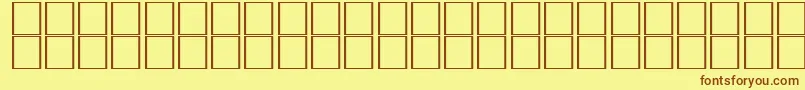 フォントChartreuseparsonssh – 茶色の文字が黄色の背景にあります。