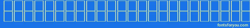 Chartreuseparsonssh-Schriftart – Gelbe Schriften auf blauem Hintergrund