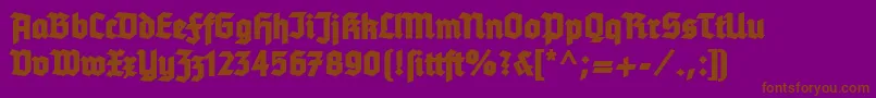 Tannenberg Font – Brown Fonts on Purple Background