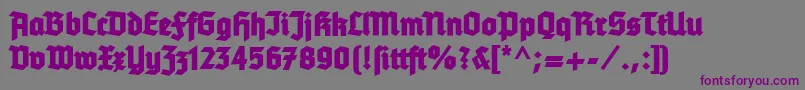 Tannenberg Font – Purple Fonts on Gray Background