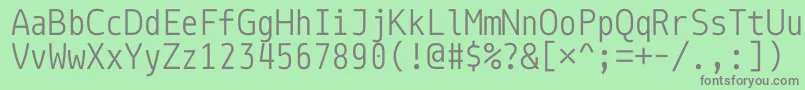 フォントMonoidA0A1A3AlAdAa – 緑の背景に灰色の文字