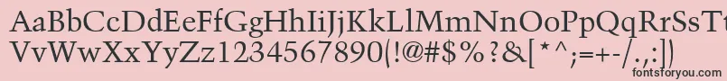 フォントBlackfordSsi – ピンクの背景に黒い文字