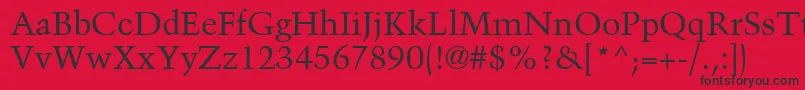 フォントBlackfordSsi – 赤い背景に黒い文字