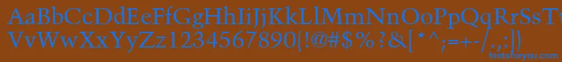 BlackfordSsi Font – Blue Fonts on Brown Background