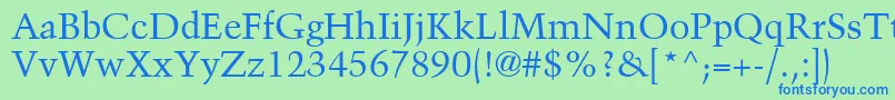 BlackfordSsi Font – Blue Fonts on Green Background