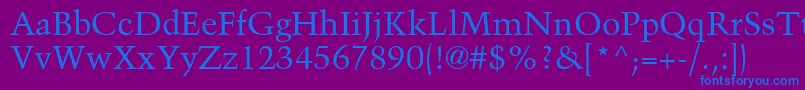 BlackfordSsi Font – Blue Fonts on Purple Background