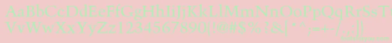 BlackfordSsi Font – Green Fonts on Pink Background