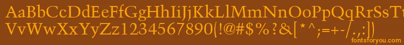 BlackfordSsi Font – Orange Fonts on Brown Background