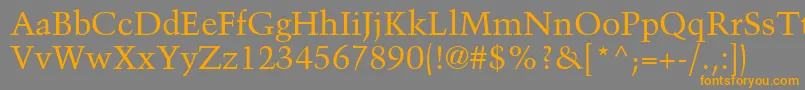 フォントBlackfordSsi – オレンジの文字は灰色の背景にあります。