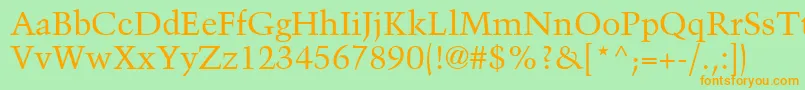 BlackfordSsi Font – Orange Fonts on Green Background