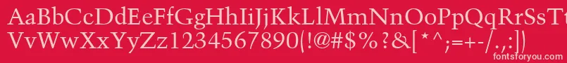 BlackfordSsi Font – Pink Fonts on Red Background