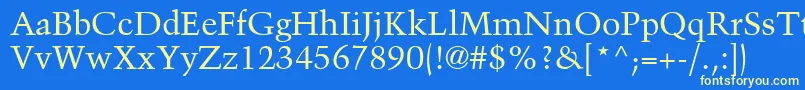 フォントBlackfordSsi – 黄色の文字、青い背景