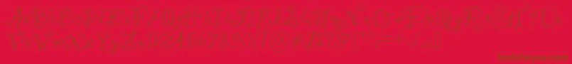 Anaperestrelo Font – Brown Fonts on Red Background
