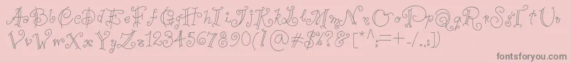 Anaperestrelo Font – Gray Fonts on Pink Background