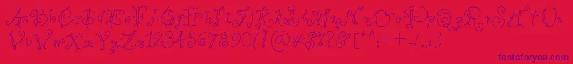 Anaperestrelo Font – Purple Fonts on Red Background