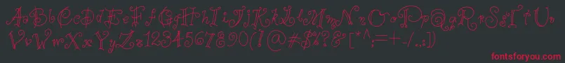 Anaperestrelo Font – Red Fonts on Black Background