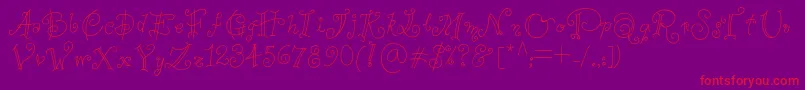 Anaperestrelo Font – Red Fonts on Purple Background