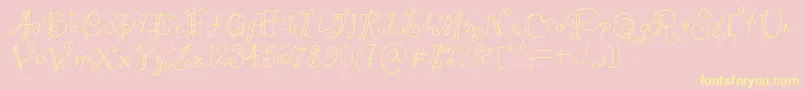 Anaperestrelo Font – Yellow Fonts on Pink Background